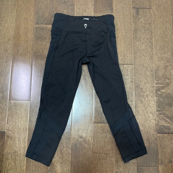 Ivivva Black Mesh Accent Leggings sz 7 - Picture 5 of 11